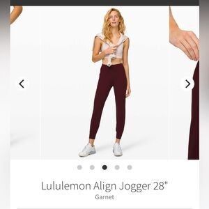 Lululemon align joggers burgundy maroon